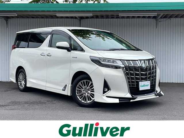 トヨタ アルファードハイブリット G Fパッケージ 長野県 2019(平31)年 4.6万km ラグジュアリーホワイトパールクリスタルシャインガラスフレーク ４WD/ベージュレザーシート/TRDエアロ/TRDマフラー/JBLサウンドシステム/純正メーカーナビフルセグTV/両側パワースライドドア/パワーバックドア/トヨタセーフティセンス/デジタルインナーミラー/ドライブレコーダー/ETC2.0/ハンドルヒーター/シートヒーター