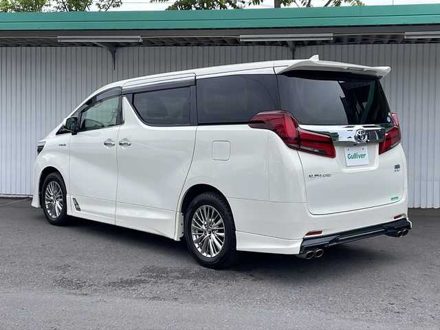 トヨタ アルファードハイブリット G Fパッケージ 長野県 2019(平31)年 4.6万km ラグジュアリーホワイトパールクリスタルシャインガラスフレーク ４WD/ベージュレザーシート/TRDエアロ/TRDマフラー/JBLサウンドシステム/純正メーカーナビフルセグTV/両側パワースライドドア/パワーバックドア/トヨタセーフティセンス/デジタルインナーミラー/ドライブレコーダー/ETC2.0/ハンドルヒーター/シートヒーター