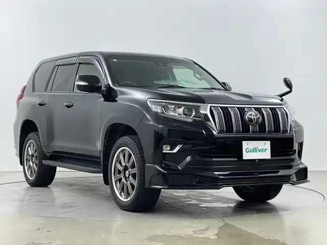 トヨタ ランドクルーザー プラド TX Lパッケージ 道央・札幌 2019(令1)年 5.6万km ブラック ・4WD /寒冷地仕様/・トヨタセーフティセンス/・プリクラッシュセーフティ/・レーダークルーズコントロール/・純正ナビ(NSZT-Y68T)　/・フルセグTV/BT/AM/FM/・サンルーフ/・ELFORDエアロ/・バックカメラ/・コーナーセンサー/・ワイパーデアイサー/・シートヒーター/ベンチレーション/・LEDヘッドライト/・ドライブレコーダー/・ETC/・冬タイヤAW積込/・ドアバイザー/・社外20インチAW/・純正エンジンスターター