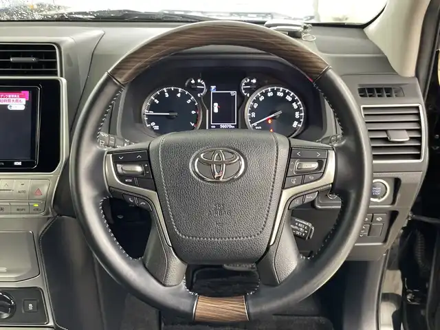 トヨタ ランドクルーザー プラド TX Lパッケージ 道央・札幌 2019(令1)年 5.6万km ブラック ・4WD /寒冷地仕様/・トヨタセーフティセンス/・プリクラッシュセーフティ/・レーダークルーズコントロール/・純正ナビ(NSZT-Y68T)　/・フルセグTV/BT/AM/FM/・サンルーフ/・ELFORDエアロ/・バックカメラ/・コーナーセンサー/・ワイパーデアイサー/・シートヒーター/ベンチレーション/・LEDヘッドライト/・ドライブレコーダー/・ETC/・冬タイヤAW積込/・ドアバイザー/・社外20インチAW/・純正エンジンスターター
