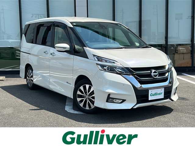 日産 セレナ ハイウェイスター プロパイロットED 岐阜県 2016(平28)年 2.9万km ブリリアントホワイトパール 登録時走行距離28495km/純正９型ナビ　/フルセグＴＶ　/両側パワースライドドア　/プロパイロット/エマージェンシーブレーキ/純正アルミホイール　/純正フロアマット　/前後コーナーセンサー　/フリップダウンモニター　/プッシュスタート　/ウィンカーミラー　/ＬＥＤヘッドライト　/オートライト/ＥＴＣ/ドアバイザー/リアサンシェード/クルーズコントロール/アイドリングストップ/横滑り防止装置