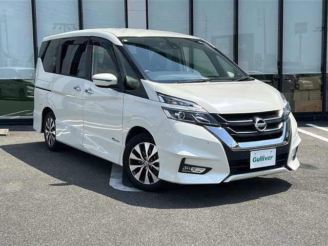 日産 セレナ ハイウェイスター プロパイロットED 岐阜県 2016(平28)年 2.9万km ブリリアントホワイトパール 登録時走行距離28495km/純正９型ナビ　/フルセグＴＶ　/両側パワースライドドア　/プロパイロット/エマージェンシーブレーキ/純正アルミホイール　/純正フロアマット　/前後コーナーセンサー　/フリップダウンモニター　/プッシュスタート　/ウィンカーミラー　/ＬＥＤヘッドライト　/オートライト/ＥＴＣ/ドアバイザー/リアサンシェード/クルーズコントロール/アイドリングストップ/横滑り防止装置