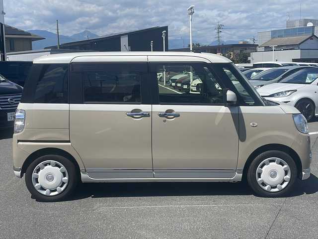 ダイハツ ムーヴ キャンバス G ブラックインテリア リミテッド SAⅢ 長野県 2020(令2)年 3.6万km パールホワイトⅢ/ナチュラルベージュマイカメタリック 2トーン 純正ナビ/（ＮＭＺＫ－Ｗ７００D）/BluetoothAudio/ステアリングスイッチ/DVD再生可能/全周囲カメラ/フルセグTV/バックカメラ/両側電動スライドドア/オートマチックハイビーム/アイドリングストップ/衝突軽減ブレーキ/LEDヘッドライト/プッシュスタート/フォグランプ/スマートキー/横滑り防止/オートライト/スペアキー