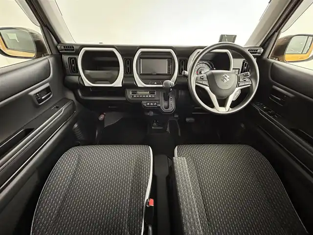 スズキ ハスラー HYBRID G 道央・札幌 2023(令5)年 0.4万km アクティブイエロー/ソフトベージュメタリック ・４WD/・社外ナビ/・バックカメラ/・ETC/・デュアルカメラサポートブレーキ/・アダプティブクルーズコントロール/・レーンキープアシスト/・ダウンヒルアシストコントロール/・前後コーナーセンサー/・オートライト/・ステアリングスイッチ/・ヘッドライトレベライザー/・社外レーダー/・プッシュスタート/・スマートキー/・保証書/・取説