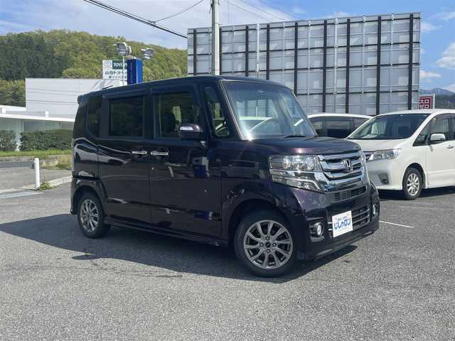 ホンダ Ｎ ＢＯＸ カスタム G Lパッケージ 山形県 2016(平28)年 9.4万km パープル (株)IDOMが運営する【じしゃロン山形店】の自社ローン専用車両になります。/こちらは現金またはオートローンご利用時の価格です。/自社ローンご希望の方は別途その旨お申付け下さい。/オーディオレス（穴）/ビルトインETC/D/N席シートヒーター/片側パワースライドドア/電格ウィンカーミラー/後席サンシェード/D/N席背面テーブル/HIDライト/プッシュスタート/スマートキー/横滑り防止/ISOFIX