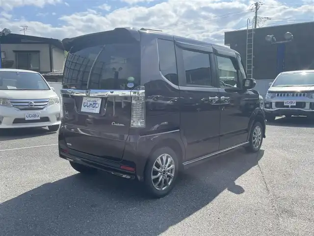ホンダ Ｎ ＢＯＸ カスタム G Lパッケージ 山形県 2016(平28)年 9.4万km パープル (株)IDOMが運営する【じしゃロン山形店】の自社ローン専用車両になります。/こちらは現金またはオートローンご利用時の価格です。/自社ローンご希望の方は別途その旨お申付け下さい。/オーディオレス（穴）/ビルトインETC/D/N席シートヒーター/片側パワースライドドア/電格ウィンカーミラー/後席サンシェード/D/N席背面テーブル/HIDライト/プッシュスタート/スマートキー/横滑り防止/ISOFIX