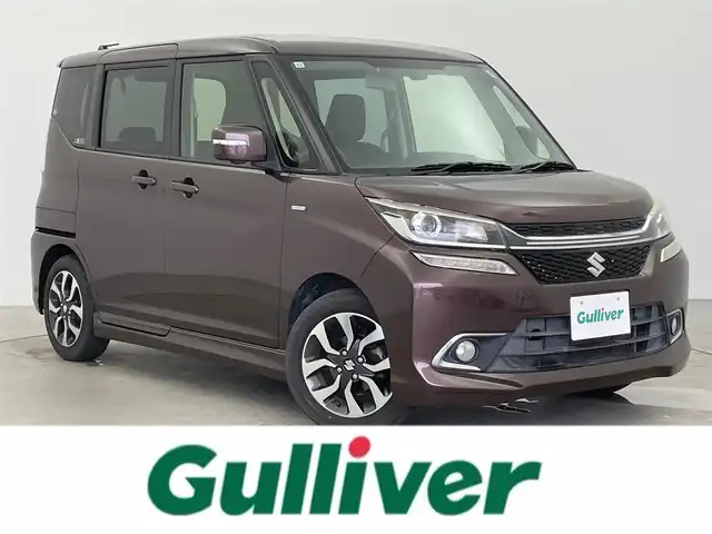 スズキ ソリオ バンディット HV MV 富山県 2015(平27)年 4.2万km クラッシーブラウンM 衝突軽減ブレーキ/レーンキープ/運転席シートヒーター /純正ナビ（CD/bluetooth AppleCarPlay）/フルセグTV /全方位カメラ/ビルトインETC/クルーズコントロール/左パワースライドドア/スマートキー＋プッシュスタート/オートライト/LEDヘッドライト/フォグ/純正マット/保証書/スペアキー