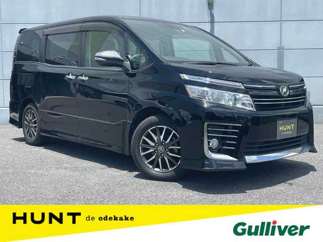 トヨタ ヴォクシー ZS 煌 千葉県 2016(平28)年 4.2万km ブラック 純正９インチナビ/トヨタセーフティセンス/両側パワースライドドア/フルセグＴＶ/バックカメラ/フリップダウンモニター/ビルトインＥＴＣ/ＬＥＤヘッドライト/オートライト/ＢＬＵＥＴＯＯＴＨ