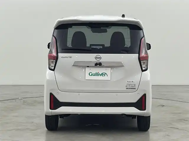 日産 デイズ ハイウェイスターX 福島県 2025(令7)年 0.3万km ホワイトパール 純正９型ナビ（ＢＴ，フルセグＴＶ）　/アラウンドビューモニター　/コーナーセンサー　/エマージェンシーブレーキ　/レーンキープ　/先行車発進お知らせ　/アイドリングストップ　/純正１４インチＡＷ　/ＬＥＤヘッドライト