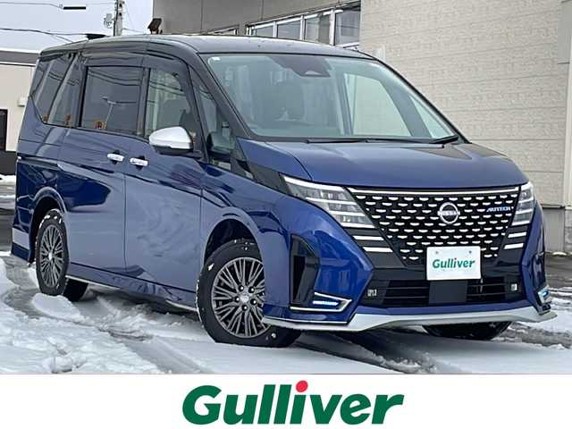 日産 セレナ オーテック 道北・旭川 2023(令5)年 4.2万km 青Ⅱ /4WD//禁煙車//ワンオーナー//純正エアロ//純正12.3型ディスプレイオーディオナビ機能付き//アラウンドビューモニター//インテリジェントルームミラー//プロパイロット//エマージェンシーブレーキ//レーンキープアシスト//レーダークルーズコントロール//誤発進抑制//ハンドル支援//BSI/BSW//アイドリングストップ//コーナーセンサー//両側ハンズフリーパワースライドドア//3列目スライドシート//2列目超ロングスライド/横スライドシート//シートバックテーブル//AUTECH刺繍付ブルーアクセントブラック合皮シート//前席2列目シートヒーター//ステアリングヒーター//デジタルメーター/7インチカラーディスプレイ//オートハイビーム//オートライト//LEDヘッドライト//フォグライト//リアフォグ//LEDシグネチャーランプ//ワイヤレス充電//前後ドライブレコーダー//ビルトインETC2.0//サンシェード//純正フロアマット//ドアバイザー//フロントデアイサー//ミラーヒーター//スイッチタイプ電制シフト/カラー番号【XGT】カスピアンブルー/ダイヤモンドブラックルーフ