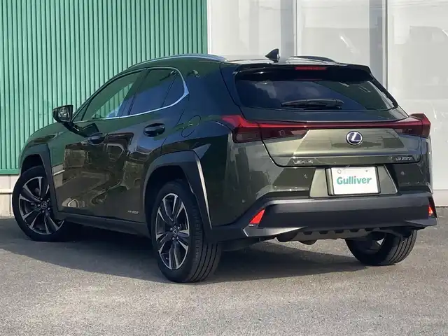 レクサス ＵＸ 250h バージョンL 福岡県 2019(平31)年 5.8万km 緑 純正ナビ（FM・AM・BT・DISC）/ブラインドスポットモニター/前席シートヒーター/前席パワーシート/ステアリングヒーター/ワイヤレス充電器/パワーバックドア/クルーズコントロール/セーフティシステムプラス/ブレーキホールド/パーキングサポートブレーキ