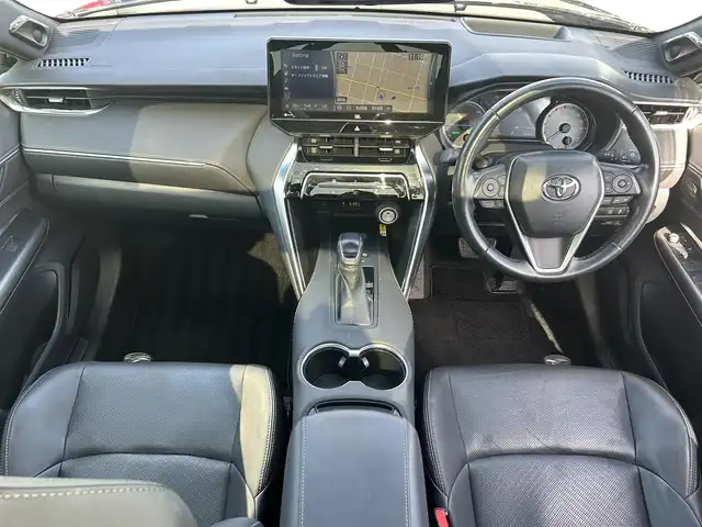 トヨタ ハリアー ハイブリッド Z レザーパッケージ 岡山県 2021(令3)年 7万km プレシャスブラックパール 登録時走行距離69650km/パノラマルーフ/モデリスタフルエアロ/JBLプレミアムサウンド/純正12.3インチナビ/フルセグTV(AM/FM/Bluetooth)/全方位カメラ/ビルトインETC2.0/デジタルインナーミラー/ヘッドアップディスプレイ/トヨタセーフティセンス/・ブラインドスポットモニター/・プリクラッシュセーフティ/・レーダークルーズコントロール/・レーンディバーチャーアラート/D/N席シートヒーター/D/N席ベンチレーション/ステアリングヒーター/クリアランスソナー/横滑り防止装置/アイドリングストップ/パワーバックドア/19インチ純正AW/純正フロアマット/本革シート/D+N席パワーシート