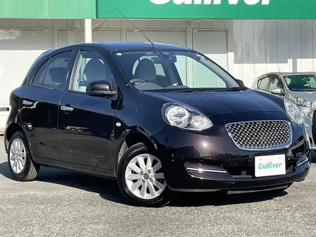 日産 マーチ ボレロ 千葉県 2013(平25)年 6万km ナイトベールパープル 純正SDナビ【MM113D-W】/バックカメラ/インテリジェントキー/ヘッドライトレベライザー/純正14インチアルミホイール/本革巻きステアリング/社外ドライブレコーダー/ETC/オートライト/アイドリングストップ/新車時保証書＆取扱説明書