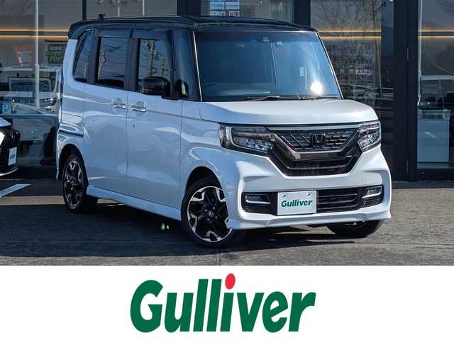 ホンダ Ｎ ＢＯＸ カスタム G L ターボ ホンダセンシング 福井県 2019(平31)年 6.3万km プラチナホワイトパール 純正15インチAW/４WD/前後ドライブレコーダー/レーダークルーズコントロール/パドルシフト/両側パワースライドドア/バックカメラ/純正8インチプレミアムインターナビ/フルセグテレビ/シートヒーター/LEDヘッドライト/衝突被害軽減システム/レーンキープアシスト/横滑り防止装置/盗難防止装置/ダブル＋サイドエアバッグ/カーテンエアバッグ/ビルトインETC/純正フロアマット