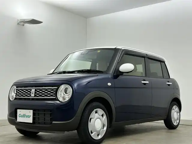スズキ ラパン モード 岡山県 2019(令1)年 2.2万km ノクターンブルーパール/ホワイト 2トーンルーフ 純正８インチナビ　衝突軽減ブレーキ　アラウンドビューモニター　ビルトインＥＴＣ　ドライブレコーダー　コーナーセンサー　シートヒーター　フルセグＴＶ　ＵＳＢ接続　Ｂｌｕｅｔｏｏｔｈ　キセノンヘッドライト