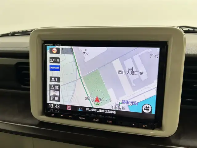 スズキ ラパン モード 岡山県 2019(令1)年 2.2万km ノクターンブルーパール/ホワイト 2トーンルーフ 純正８インチナビ　衝突軽減ブレーキ　アラウンドビューモニター　ビルトインＥＴＣ　ドライブレコーダー　コーナーセンサー　シートヒーター　フルセグＴＶ　ＵＳＢ接続　Ｂｌｕｅｔｏｏｔｈ　キセノンヘッドライト