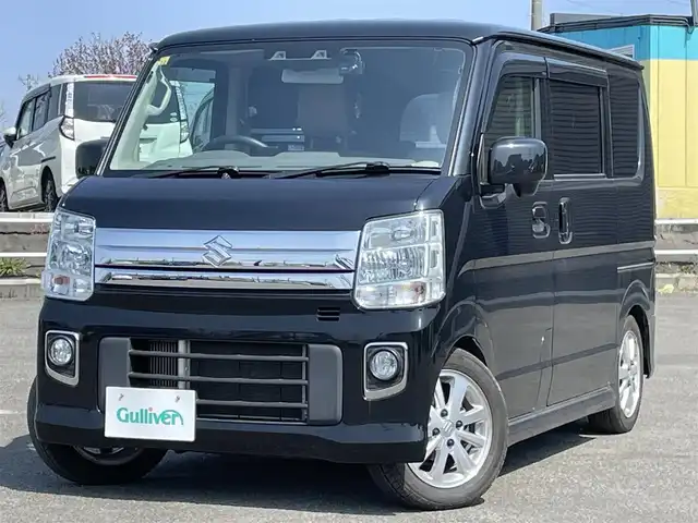 スズキ エブリィ ワゴン PZターボ 道央・札幌 2020(令2)年 8.5万km ブルーイッシュブラックパール3 ４WD/社外ダウンサス/社外SDナビ/CD/DVD/BD/BT/フルセグ/衝突被害軽減ブレーキ/横滑り防止装置/レーンキープアシスト/リヤパーキングセンサー/バックカメラ/ETC/ドライブレコーダー/片側パワースライドドア/D席シートヒーター/革巻きステアリング/ステアリングリモコン/プッシュスタート/スマートキー/HIDヘッドライト/オートライト/フォグランプ/電動格納ミラー/ヒーテッドドアミラー/ウィンカーミラー/純正フロアマット/ドアバイザー/純正サスペンション積込