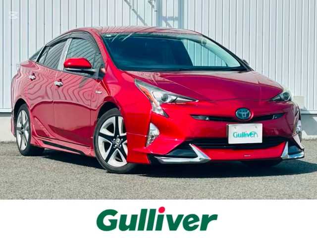 トヨタ プリウス A ツーリングセレクション 熊本県 2016(平28)年 13.6万km エモーショナルレッド 純正SDメモリナビ（DSZT-YC4T）/AM/FM/CD/DVD/HDMI/Bluetooth)/フルセグTV　/バックカメラ/ビルトインETC/ドライブレコーダー（前後）/トヨタセーフティセンス/・プリクラッシュセーフティ/・クリアランスソナー/・インテリジェントクリアランスソナー/・オートハイビーム/ブラインドスポットモニター/ヘッドアップディスプレイ/パーキングアシスト/横滑り防止装置/クルーズコントロール（追従あり）/モデリスタエアロ（フロント・サイド・リア）/合皮シート/・シートヒーター（D/N)/電子パーキング/プッシュスタート/・スマートキー/LEDヘッドライト/・オートライト/・フォグランプ/純正革巻きステアリング/・ステアリングスイッチ/純正ドアバイザー/純正フロアマット/電動格納ミラー/・ウィンカーミラー