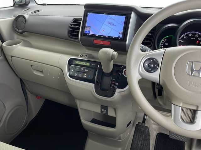 ホンダ Ｎ ＢＯＸ G Lパッケージ 千葉県 2014(平26)年 5.7万km スマートブラック 禁煙車　/純正ナビ　/ＡＭ　ＦＭ　ＣＤ　ワンセグ　/片側パワースライドドア　/バックカメラ　/ＥＴＣ　/ヘッドライトレベライザー　/ステアリングリモコン　/電格ミラー　/純正アルミホイール　/フロアマット　/横滑り防止