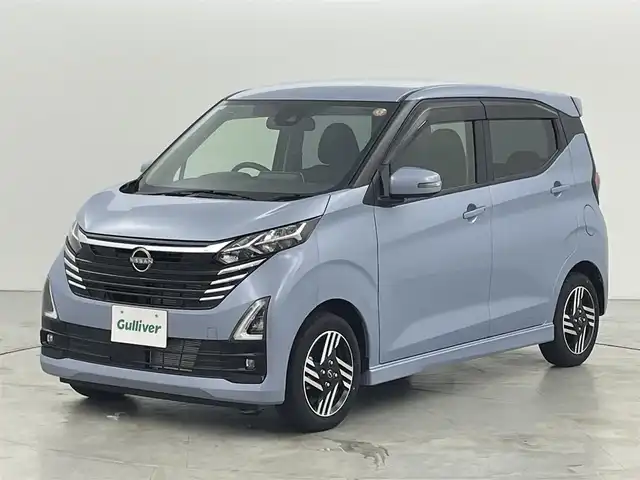 日産 デイズ HWS X プロパイロットED 福島県 2025(令7)年 0.1万km 青 純正９型ナビ（ＢＴ，フルセグＴＶ）　/アラウンドビューモニター　/ＥＴＣ２．０　/ナビ連動前後ドライブレコーダー　/プロパイロット　/コーナーセンサー　/エマージェンシーブレーキ　/レーンキープ　/ＢＳＷ　/先行車発進お知らせ　/道路標識表示　/アイドリングストップ　/純正１４インチアルミホイール　/LEDヘッドライト