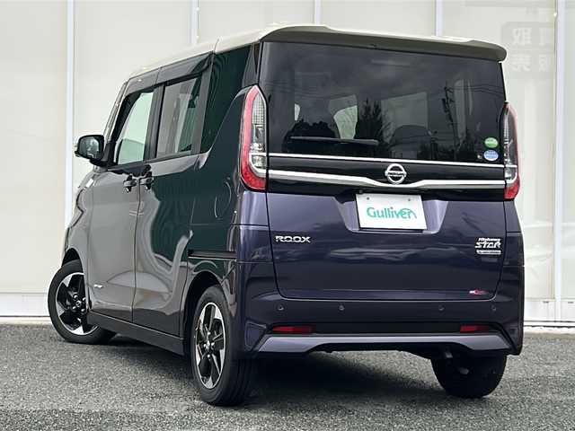 日産 ルークス HWS X プロパイロットED 福岡県 2020(令2)年 4.1万km アメジストパープル プロパイロット/純正9インチナビ/（BLUETOOTH/フルセグ/CD/DVD/iPod/AUX)/アラウンドビューモニター/バックカメラ/フロントカメラ/サイドカメラ/両側パワースライドドア/ACC/LEDヘッドライト/オートライト/純正14インチAW/レーンキープアシスト/衝突軽減システム/コーナーセンサー/エマージェンシーブレーキ/アイドリングストップ/横滑り防止装置/盗難防止装置/ステアリングスイッチ/スマートキー/ETC/保証書/取扱説明書