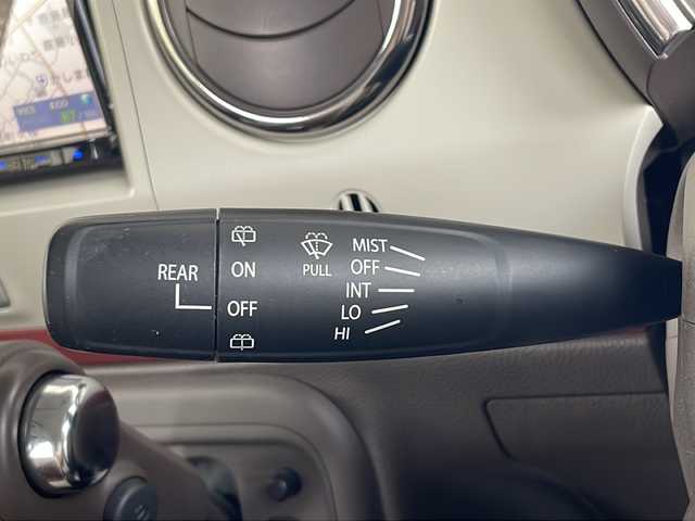 スズキ ラパン ショコラ X 福島県 2014(平26)年 6.8万km シャンパンピンクPM ワンオーナー　純正メモリナビ(ワンセグTV/CD/DVD/SD/AM/FM)　レザーシート　革巻きステアリング　アイドリングストップ　ＩＳＯＦＩＸ　オートライト　ドアバイザー　電動格納ミラー  ウィンカーミラー ＨＩＤヘッドライト　スマートキー　スペアキー×１　取扱説明書　保証書