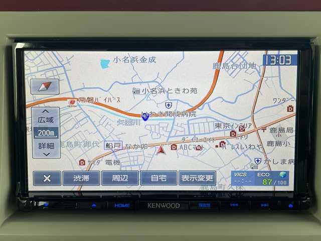 スズキ ラパン ショコラ X 福島県 2014(平26)年 6.8万km シャンパンピンクPM ワンオーナー　純正メモリナビ(ワンセグTV/CD/DVD/SD/AM/FM)　レザーシート　革巻きステアリング　アイドリングストップ　ＩＳＯＦＩＸ　オートライト　ドアバイザー　電動格納ミラー  ウィンカーミラー ＨＩＤヘッドライト　スマートキー　スペアキー×１　取扱説明書　保証書