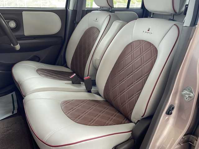 スズキ ラパン ショコラ X 福島県 2014(平26)年 6.8万km シャンパンピンクPM ワンオーナー　純正メモリナビ(ワンセグTV/CD/DVD/SD/AM/FM)　レザーシート　革巻きステアリング　アイドリングストップ　ＩＳＯＦＩＸ　オートライト　ドアバイザー　電動格納ミラー  ウィンカーミラー ＨＩＤヘッドライト　スマートキー　スペアキー×１　取扱説明書　保証書