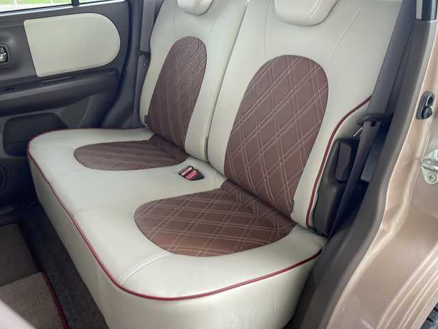 スズキ ラパン ショコラ X 福島県 2014(平26)年 6.8万km シャンパンピンクPM ワンオーナー　純正メモリナビ(ワンセグTV/CD/DVD/SD/AM/FM)　レザーシート　革巻きステアリング　アイドリングストップ　ＩＳＯＦＩＸ　オートライト　ドアバイザー　電動格納ミラー  ウィンカーミラー ＨＩＤヘッドライト　スマートキー　スペアキー×１　取扱説明書　保証書