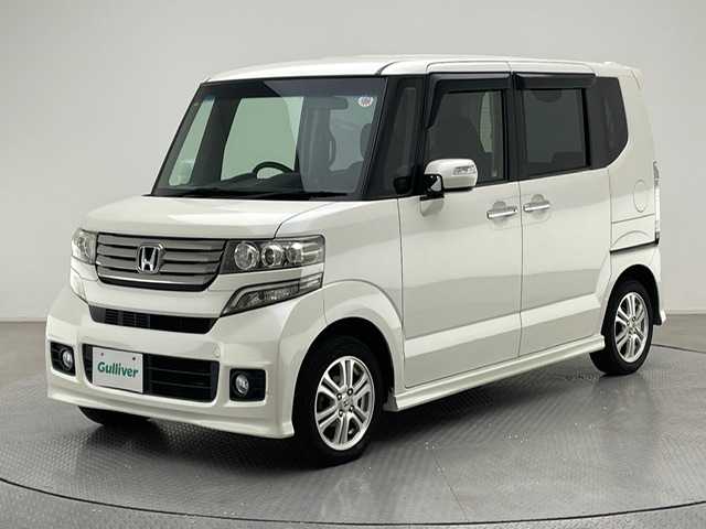 ホンダ Ｎ ＢＯＸ カスタム G Lパッケージ 兵庫県 2012(平24)年 8.2万km プレミアムホワイトパール 社外SDナビ(CD/DVD/SD/Bluetooth/フルセグTV)/両側パワースライドドア/ETC/純正フロアマット/純正14インチアルミホイール/HIDヘッドライト/フォグランプ/スペアキー/スマートキー/オートライト/プッシュスタート/保証書/取扱説明書