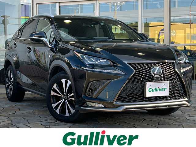 レクサス ＮＸ 300 Fスポーツ 静岡県 2018(平30)年 8.6万km グラファイトブラックガラスフレーク 純正ナビ/・FM/AM/・CD/DVD/・サウンドライブラリ/・SD/・USB/・Bluetooth/・Miracast/・AUX/・フルセグTV/主要装備/・プリクラッシュセーフティ/・サンルーフ/・レーンディパーチャーアラート/・ブラインドスポットモニター/・サイドカーテンエアバッグ/・前席シートヒーター＆ベンチレーション/・パワーバックドア/・パドルシフト/・オートハイビーム/・ビルトインETC2.0/・ステアリングヒーター