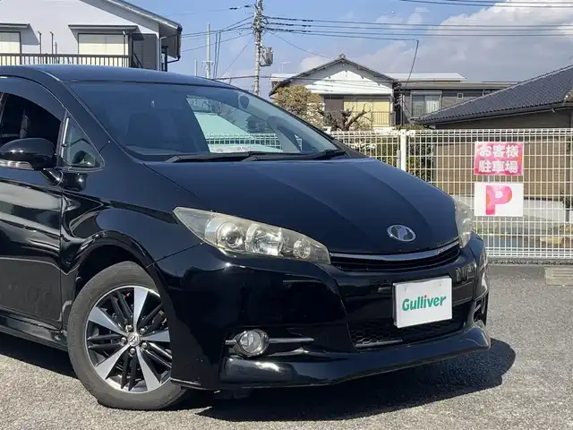 トヨタ ウィッシュ 1．8S モノトーン 静岡県 2014(平26)年 3.3万km ブラック ユーザー買取/ワンオーナー/社外アルパイン製SDナビ（007WV）/　【CD/DVD/BT/地デジフルセグTV】/純正16インチAW/HID/ハーフレザーシート/パドルシフト/ビルトインETC/バックカメラ/新車時保証書/取扱説明書