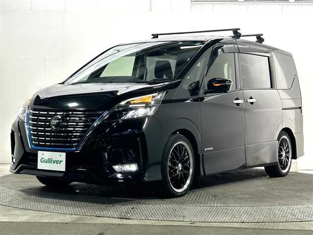 日産 セレナ e－パワー ハイウェイスター V 大阪府 2020(令2)年 4.4万km ダイヤモンドブラック ProPILOT 純正10incナビ(フルセグ/DVD再生/Bluetooth) 360カメラ ETC 後席モニター 革シート 衝突軽減 レーダークルコン クリアランスソナー パークアシスト ドラレコ