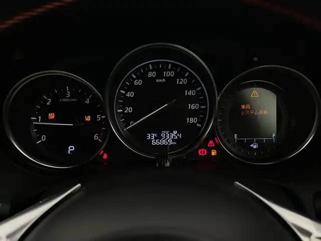 マツダ ＣＸ－５ XD Lパッケージ 新潟県 2014(平26)年 6.7万km ジェットブラックマイカ ４WD/サンルーフ/i-ACTIVSENSE/社外SDナビ/　　AM/FM/BT/CD/バック/サイドモニター/クルーズコントロール/HIDオートライト/前席シートヒーター/純正19インチアルミホイール付/アイドリングストップ/デジタルインナーミラー/フロアマット/ドアバイザー/スペアキー/スマートキー/ETC