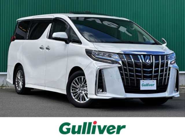 トヨタ アルファード S Cパッケージ 宮城県 2023(令5)年 4.3万km ホワイトパールクリスタルシャイン ツインムーンルーフ/スペアタイヤ/＝＝＝/セーフティセンス/・プリクラッシュセーフティ/・レーントレーシングアシスト/・レーダークルーズコントロール/・アダプティブハイビームシステム/・ロードサインアシスト/パーキングサポートブレーキ（前後方静止物）/純正12インチフリップダウンモニター/9インチディスプレイオーディオ/・ナビ機能/・Bluetooth/・AppleCarPlay/AndroidAuto/バックカメラ/ビルトインETC/ドライブレコーダー/AC100V/100W電源/パワーバックドア/両側パワースライドドア/電動ステップ/ブラック合皮シート/パワーシート（運転席メモリー機能付）/シートヒーター／ベンチレーション/ステアリングヒーター/ステアリングスイッチ/電動パーキングブレーキ/ブレーキホールド/3眼LEDヘッドランプ/フォグランプ/オートライト/スマートキー＆プッシュスタート/スペアキー/電動格納ミラー/17インチAW/フロアマット/ドアバイザー/W/サイド/カーテンエアバッグ