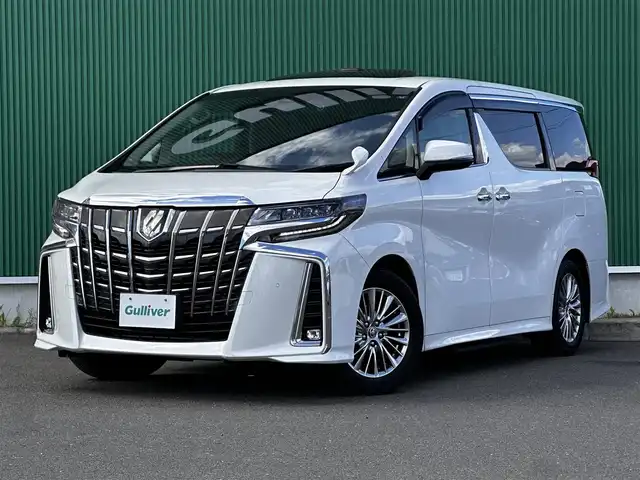 トヨタ アルファード S Cパッケージ 宮城県 2023(令5)年 4.3万km ホワイトパールクリスタルシャイン ツインムーンルーフ/スペアタイヤ/＝＝＝/セーフティセンス/・プリクラッシュセーフティ/・レーントレーシングアシスト/・レーダークルーズコントロール/・アダプティブハイビームシステム/・ロードサインアシスト/パーキングサポートブレーキ（前後方静止物）/純正12インチフリップダウンモニター/9インチディスプレイオーディオ/・ナビ機能/・Bluetooth/・AppleCarPlay/AndroidAuto/バックカメラ/ビルトインETC/ドライブレコーダー/AC100V/100W電源/パワーバックドア/両側パワースライドドア/電動ステップ/ブラック合皮シート/パワーシート（運転席メモリー機能付）/シートヒーター／ベンチレーション/ステアリングヒーター/ステアリングスイッチ/電動パーキングブレーキ/ブレーキホールド/3眼LEDヘッドランプ/フォグランプ/オートライト/スマートキー＆プッシュスタート/スペアキー/電動格納ミラー/17インチAW/フロアマット/ドアバイザー/W/サイド/カーテンエアバッグ