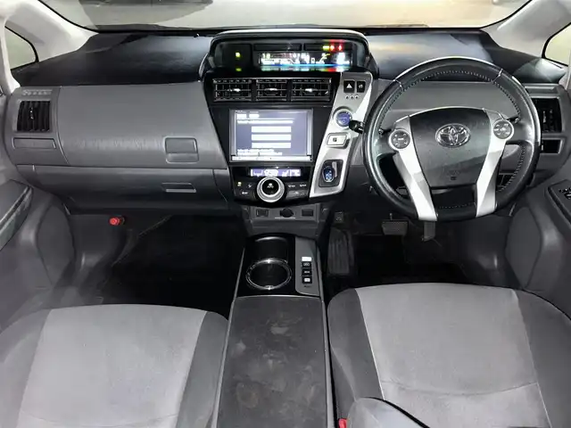 トヨタ プリウス α S ツーリングセレクション 富山県 2013(平25)年 6.9万km ブラック ナビ/Bluetooth/フルセグTV/バックカメラ/ETC/LEDヘッドランプ/フォグランプ/ヘッドランプクリーナー/ウィンカーミラー/ドアバイザー/プッシュスタート/スマートキー/スペアキー/社外AW/スタッドレスタイヤ/革巻きステアリング/保証書
