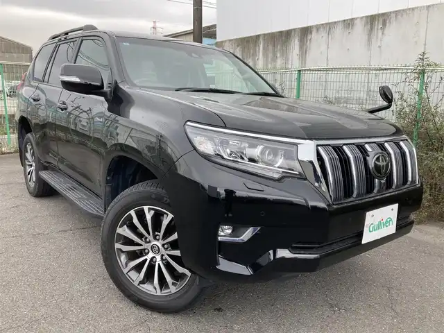 トヨタ ランドクルーザー プラド TX Lパッケージ 富山県 2019(平31)年 3万km ブラック 4WD/ムーンルーフ/ブラックルーフレール/クリアランスソナー/バックソナー/純正19インチアルミホイール/アルパインナビ/アルパイン後席フリップダウンモニター/バックモニター/ビルトインETC/ドライブレコーダー/レーダークルーズコントロール/セーフティセンス/・衝突被害軽減ブレーキ/・車線逸脱警報/・オートマチックハイビーム/LEDヘッドランプ/LEDフロントフォグランプ/革巻きステアリング/ブラック革シート/前席パワーシート/前席シートヒーター/ベンチレーション/スマートキー/プッシュエンジンスタート/禁煙車