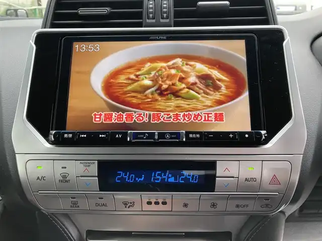 トヨタ ランドクルーザー プラド TX Lパッケージ 富山県 2019(平31)年 3万km ブラック 4WD/ムーンルーフ/ブラックルーフレール/クリアランスソナー/バックソナー/純正19インチアルミホイール/アルパインナビ/アルパイン後席フリップダウンモニター/バックモニター/ビルトインETC/ドライブレコーダー/レーダークルーズコントロール/セーフティセンス/・衝突被害軽減ブレーキ/・車線逸脱警報/・オートマチックハイビーム/LEDヘッドランプ/LEDフロントフォグランプ/革巻きステアリング/ブラック革シート/前席パワーシート/前席シートヒーター/ベンチレーション/スマートキー/プッシュエンジンスタート/禁煙車