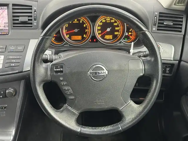 日産 フーガ 250GT 愛知県 2007(平19)年 15.9万km スーパーブラック ・電動格納ミラー/・ヘッドライトレベライザー/・純正マルチナビゲーション/・ハーフレザー調シート/・純正１７インチアルミ