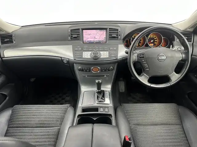 日産 フーガ 250GT 愛知県 2007(平19)年 15.9万km スーパーブラック ・電動格納ミラー/・ヘッドライトレベライザー/・純正マルチナビゲーション/・ハーフレザー調シート/・純正１７インチアルミ