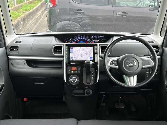 ダイハツ タント カスタム RS スマートセレ SA 茨城県 2014(平26)年 6.3万km ブライトシルバーメタリック 純正8インチSDナビ/CD/DVD/BT/フルセグTV//バックカメラ/衝突被害軽減システム/横滑り防止装置/アイドリングストップ/プッシュスタート/スマートキー/両側パワースライドドア/純正15インチAW/オートライト/LEDヘッドライト
