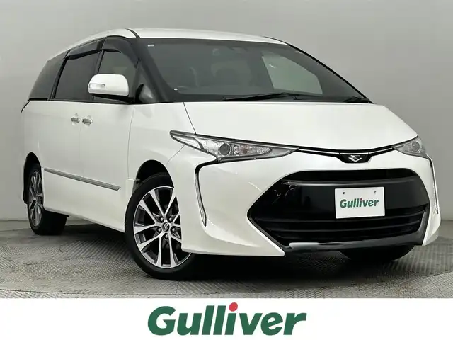 トヨタ エスティマ アエラス プレミアム G 道央・札幌 2016(平28)年 4.2万km ホワイトパールクリスタルシャイン ・４WD（オートモード付）/・寒冷地仕様/・DOP９インチSDナビ/　CD/DVD/SD/BT/フルセグTV/・バックカメラ/・ビルトインETC/・ドライブレコーダー前方（ZDR012）/・トヨタセーフティセンス/・衝突被害軽減ブレーキ/・レーンキープアシスト/・先行車発進通知/・クルーズコントロール/・横滑り防止装置/・ABS/・MTモード付AT/・両側パワースライドドア/・ハーフレザーシート/・D+N席シートヒーター/・D席メモリーシート/・nanoe付WAC/・オートマチックハイビーム/・オートライト/・LEDヘッドライト/・電動格納ウィンカーミラー/・純正フロアマット/・プッシュスタート/・スマートキー/・保証書