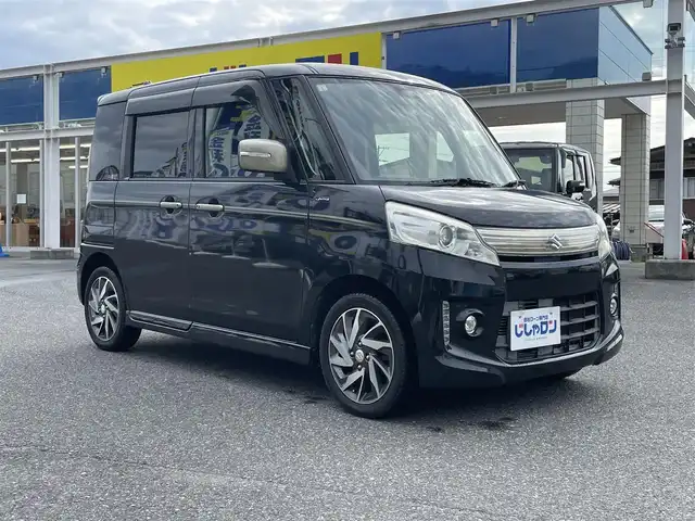 スズキ スペーシア カスタム Jスタイル 山形県 2015(平27)年 7.9万km ブルーイッシュブラックパール3 (株)IDOMが運営する【じしゃロン山形店】の自社ローン専用車両になります。/こちらは現金またはオートローンご利用時の価格です。/自社ローンご希望の方は別途その旨お申付け下さい。/Stradaナビ/（デジタルTV/DVD/CD/AM/FM/Bluetooth）/両側パワースライドドア/アイドリングストップ/ウィンカーミラー/ステアリングスイッチ/D/N席シートヒーター/KENWOODドラレコ/ETC/プッシュスタート/スマートキー/バックカメラ/横滑り防止/ISOFIX