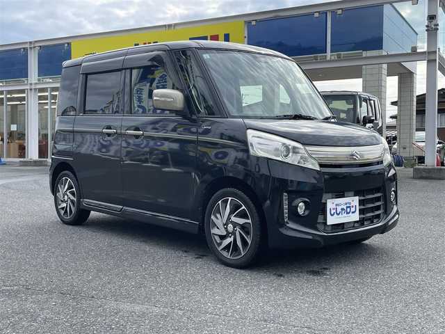 スズキ スペーシア カスタム Jスタイル 山形県 2015(平27)年 7.9万km ブルーイッシュブラックパール3 (株)IDOMが運営する【じしゃロン山形店】の自社ローン専用車両になります。/こちらは現金またはオートローンご利用時の価格です。/自社ローンご希望の方は別途その旨お申付け下さい。/Stradaナビ/（デジタルTV/DVD/CD/AM/FM/Bluetooth）/両側パワースライドドア/アイドリングストップ/ウィンカーミラー/ステアリングスイッチ/D/N席シートヒーター/KENWOODドラレコ/ETC/プッシュスタート/スマートキー/バックカメラ/横滑り防止/ISOFIX