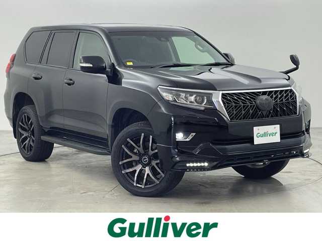 トヨタ ランドクルーザー プラド TX Lパッケージ 福岡県 2019(令1)年 4.5万km ブラック ＴＲＤエアロ　/サンルーフ　/アルパイン９型ナビ　/バックカメラ　/ＥＴＣ　/レーダークルコン　/衝突軽減　/レーンキープ　/シートヒーター／ベンチレーション　/パワーシート　/ＲＡＹＳアルミホイール　/本革　/ＬＥＤライト/冬タイヤ純正アルミホイール積込有/純正グリル積込有