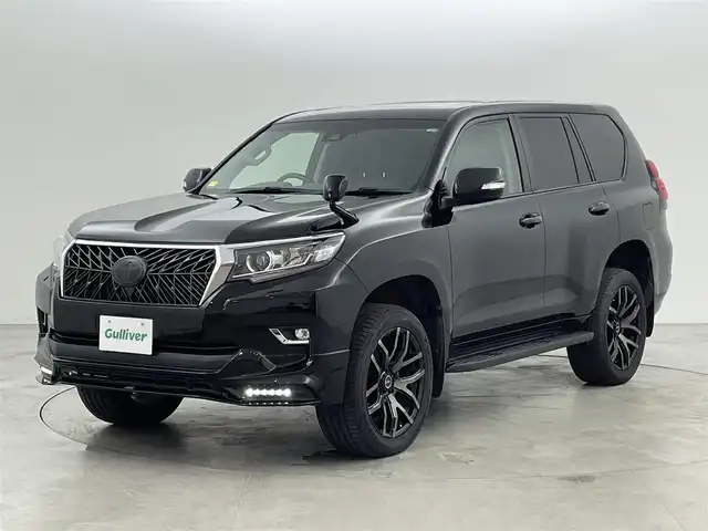 トヨタ ランドクルーザー プラド TX Lパッケージ 福岡県 2019(令1)年 4.5万km ブラック ＴＲＤエアロ　/サンルーフ　/アルパイン９型ナビ　/バックカメラ　/ＥＴＣ　/レーダークルコン　/衝突軽減　/レーンキープ　/シートヒーター／ベンチレーション　/パワーシート　/ＲＡＹＳアルミホイール　/本革　/ＬＥＤライト/冬タイヤ純正アルミホイール積込有/純正グリル積込有