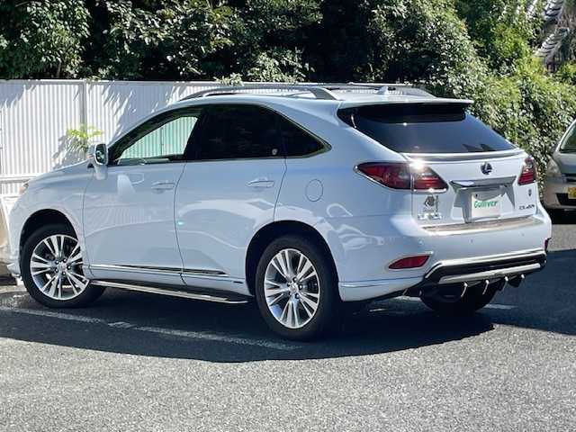 レクサス ＲＸ 450h バージョンL エアサス 茨城県 2012(平24)年 13.8万km クォーツホワイトクリスタルシャイン 純正HDDナビ/【CD/DVD/BT/MSV/AM/FM/フルセグ】/サンルーフ/フルエアロ/レザーシート/前席シートヒーター/前席エアシート/前席パワーシート/メモリシート/レーダークルーズ/バックカメラ/左サイドカメラ/ETC/パワーバックドア/ウッドコンビステア/ステアリングスイッチ/コーナーセンサー/オートライト/LEDヘッドライト/カードキー×1