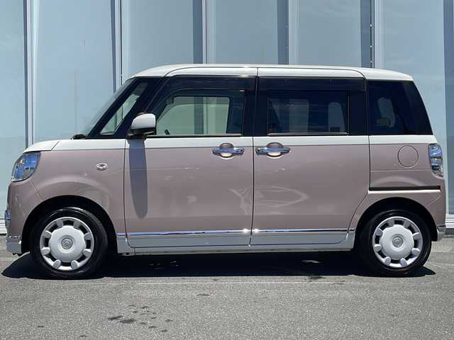 ダイハツ ムーヴ キャンバス X LTD メイクアップ SA Ⅲ 神奈川県 2018(平30)年 4.9万km パールホワイトⅢ/ライトローズマイカメタリックⅡ 2トーン 純正メモリナビ/CD/DVD/Bluetooth/ワンセグTV/両側パワースライドドア/全方位カメラ/ドライブレコーダー/フロアマット/衝突軽減システム/オートライト/横滑り防止装置/プッシュスタート/スマートキー/ETC