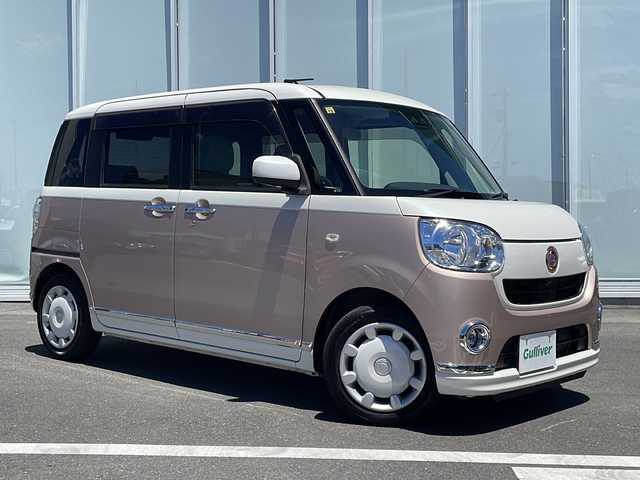 ダイハツ ムーヴ キャンバス X LTD メイクアップ SA Ⅲ 神奈川県 2018(平30)年 4.9万km パールホワイトⅢ/ライトローズマイカメタリックⅡ 2トーン 純正メモリナビ/CD/DVD/Bluetooth/ワンセグTV/両側パワースライドドア/全方位カメラ/ドライブレコーダー/フロアマット/衝突軽減システム/オートライト/横滑り防止装置/プッシュスタート/スマートキー/ETC